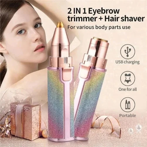 2 in 1 Eyebrow Trimmer and Hair Remover